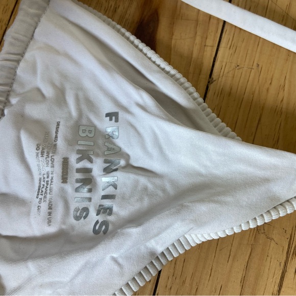 White Ribbed Bikini Top - Picture 3 of 3